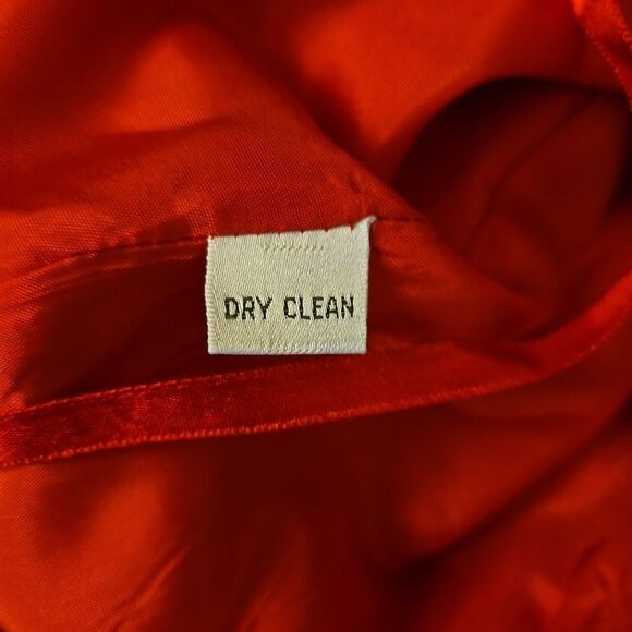 Linda Allard Ellen Tracy silk pencil skirt Red Sz 12 Lined side zip Vintage - Picture 15 of 16